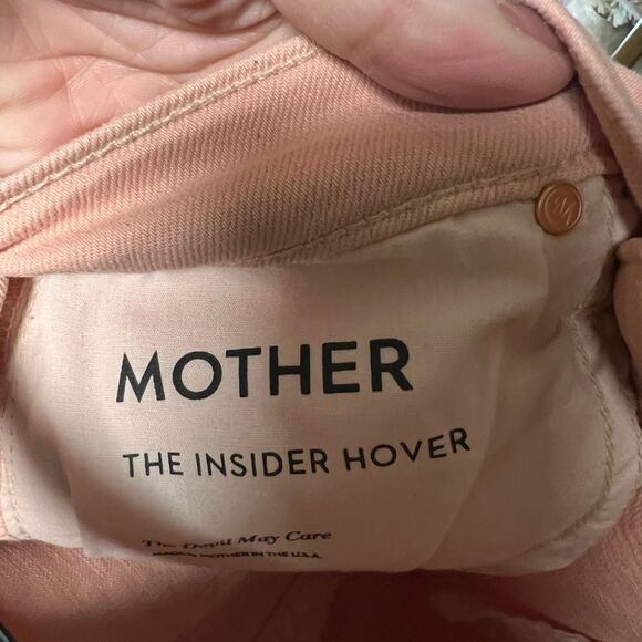 MOTHER The Insider Hover High Rise Straight Jeans Peach Parfait - Picture 7 of 9